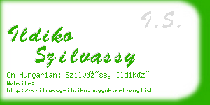 ildiko szilvassy business card